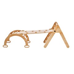 Uimoso Pikler Triangle Set 5in1 Montessori Climbing Toys for Toddlers 1-3 M Wood