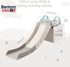 Indoor Kids Baby Couch Slide for Toddler 1-3, Sofa Slide Add-On Attachment for B