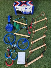 Dreamreality 50′ Slackline Ninja Course – Ninja Warrior Training Course for Kids