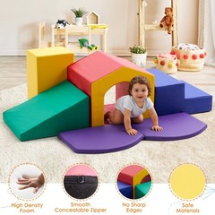6PCS Soft Climbing Toys for Toddlers – Foam Climb & Crawl Play Set