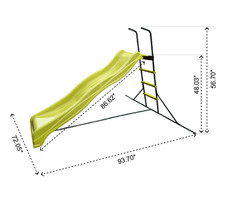Kids Plastic Slide Indoor Freestanding Playground Equipment Green