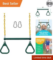 Outdoor Playground Trapeze Bar with Heavy Duty Chains – Kids’ Favorite Accessory