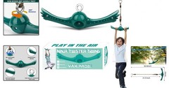 Kids Ninja Spin Toy Swing 360° Handle Twist for Playground Backyard Fun Green