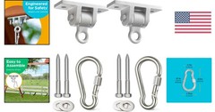 Smooth Ride 2 Pack Swing Set Hangers – Heavy Duty Brackets with Safety Hooks
