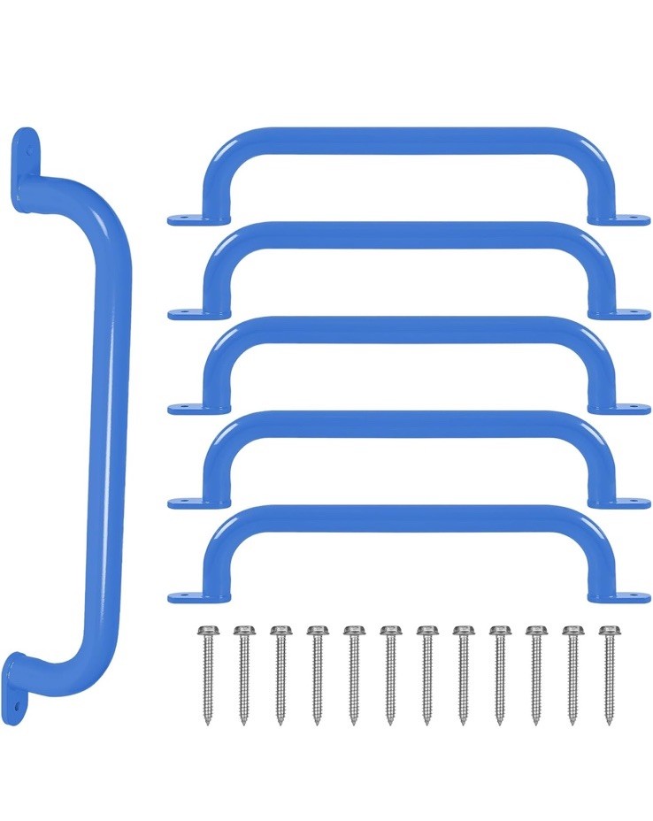 Espets 17.2 Inch blue Metal Safety Handles For Playground 6 Pack – Swing Set NIB