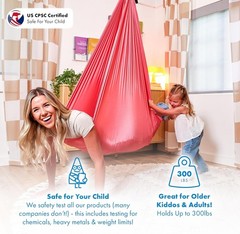 Sensory Swing for Kids & Adults – Holds 300Lbs, Indoor Outdoor Sensory Swing for