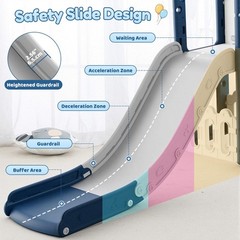 9-in-1 Toddler Slide and Swing Set Kids Indoor Outdoor Playground Playset
