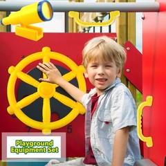 4 Pcs Kids Playground Accessories Outdoor Plastic Steering Playset Wheel Tele…