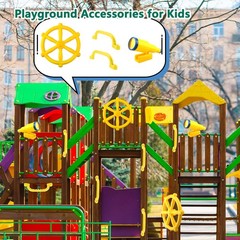 4 Pcs Kids Playground Accessories Outdoor Plastic Steering Playset Wheel Tele…