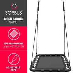Sorbus Outdoor Platform Swing for Kids Mat Swing for Tree, Swing Set, Playground