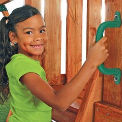 Green Playground Safety Grab Handles, Non-Slip Plastic Kids Playground Handle…
