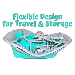 Sweeng Child Swing with Ease Z Adjust Harness Straps, Collapsible Teal Green