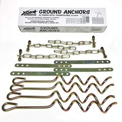 Metal Ground Anchor Kit – 4pcs Auger-Style 12 3/4″ ea. All Hardware Bronze