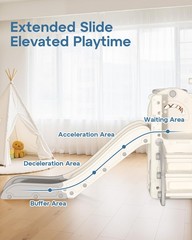 Toddler Slide for Kids, 6 in 1 Indoor Outdoor Toddler Slides Playground with …