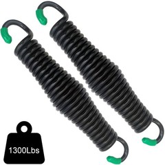 2 PCS Porch Swing Springs Heavy Duty 1300 Lbs Hammock Chair Hanger Mount Black