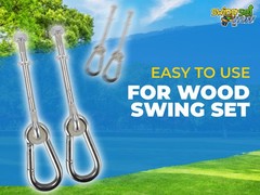 SWING SET STUFF INC 3/8″ X 4″ SWING HANGER WITH SPRING CLIP (PAIR) play toy 0269