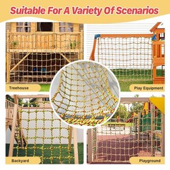 Heavy Duty Polyester Climbing Cargo Net for Kids Outdoor Use 3.3ft x 6.6ft