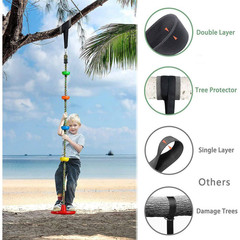 Backyard Kids Tree Swing Single Disc Rope Climbing Seat Indoor Outdoor Playgroun