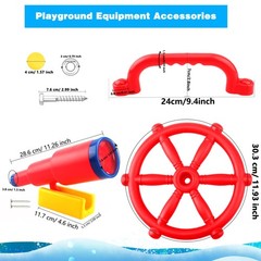4 Pcs Kids Playground Accessories Outdoor Plastic Steering Playset Wheel Tele…