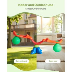 Uimoso Kids Seesaw 55 lbs Capacity 360° Rotating Teeter Totter for Ages 3+