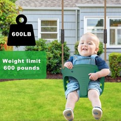 Heavy Duty High Back Full Bucket Toddler Swing Seat with Adjustable Rope and …