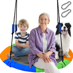 750Lb Weight Capacity 40 Inch Round Saucer Tree Swing Flying bed hammock outdoor