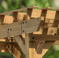 Backyard Discovery Callahan Cedar Pergola Swing 2 Person New Free Shipping