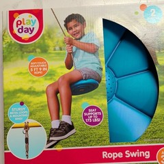 Play Day Soft Touch Adjustable Rope Swing 5 ft 9 in Rope 175 lb Ages 3+