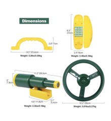 Swingset Playground Toys Accessory Kit: Telescope, Telephone, Wheel & Hand Holds