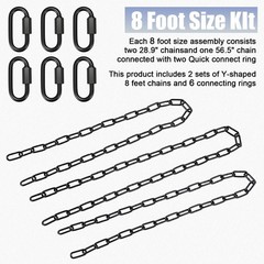 Heavy Duty Porch Swing Hanging Chain Kit (2 Pack) 1500 Lbs Capacity, up to 8 …