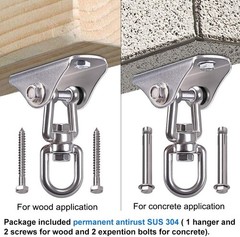 Stainless Steel Swing Hanger Heavy Duty Ceiling Swing Mount Free Swivel Swing…