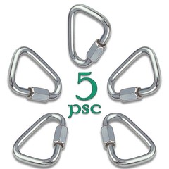 Set of 5 Carabiners for Ninja Slackline. Triangle Shaped Quick Links for Ninj…