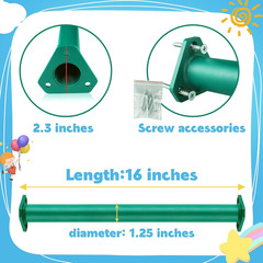 15 Set Metal Monkey Bars Ladder Rungs Set for Backyards Playground and Children
