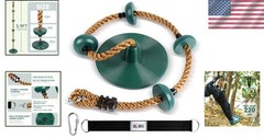 Climbing Rope with Platforms and Disc Swing Seat Set Playground Accessories I…