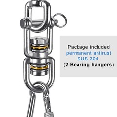 Heavy Duty Swing Swivel – Stainless Steel 360° Rotation Device for Web Tree S…