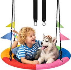Tree Swing, 24 Inch Saucer Swing for Kids, 900Lbs Weight Capacity, with Adjustab