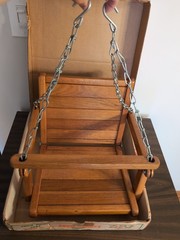 Vintage Gym-Dandy Childs Wooden Chair Seat Swing. In Box. 60s. Jim Dandy