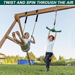 Swing Spins Set: 360° Twist-Spin Toy for Outdoor Fun – Kids Adventure Green