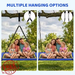 Hotjump 60” Rectangle Platform Tree Swing Blue 02