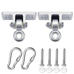 10000 lb Capacity Heavy Duty Swing Hangers for Wooden Sets Hooks Silver,Set of 2