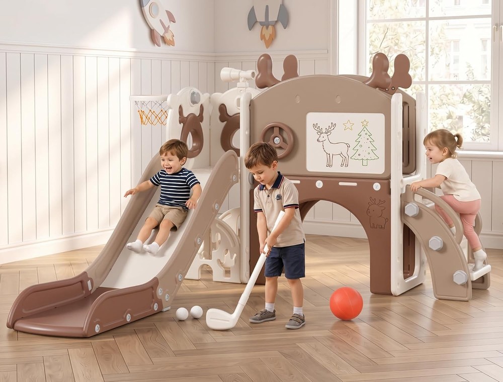 Toddler Slide Kids 11 in 1 Kids Slide Toddlers Baby 1-3 Years Old Indoor &