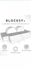 Blocksy + Kids Couch, Indoor Foam Playset, 6 Piece Soft Toddler