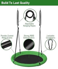 24 Inch Saucer Tree Swing Set for Kids & Adults, Adjustable Flying Round 24″