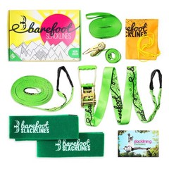 Barefoot Slackline Kit 60ft 18m Complete Set Including Ratchet Training Line B