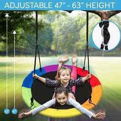 SereneLife Flying Toy Swing Indoor Outdoor Hanging Rope Swinging Seat Spinner