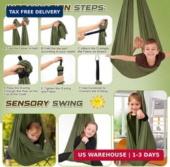 Sensory Swing Stand Frame with Pod Chair and Swings Set Kid Heavy Duty Metal Swi