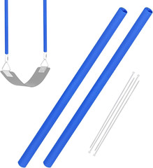 2 Pack Swing Chain Covers for Playground Safety – High Visibility Blue Sleeve