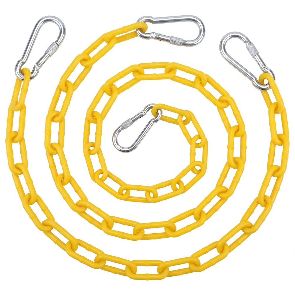 2 Pcs 87” PVC Coated Swing Chain Heavy Duty Hanging Swing Hardware Kit with …