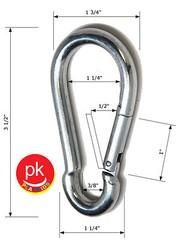 SwingSet 4.5″ Spring Clip, Snap Hook Swing set Hardware Porch parachute clip (8)