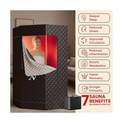 Portable Steam Sauna Tent for Home 3L Infrared Sauna for Indoor, Outdoor, Gym…